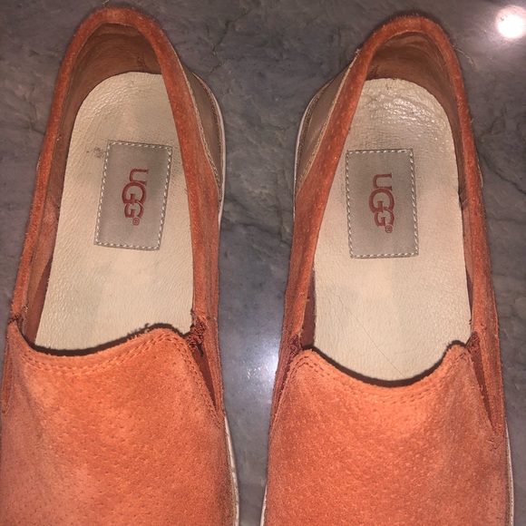UGG suede slip on sneaker in rich orange color-worn once, LIKE NEW condition! - Picture 5 of 9